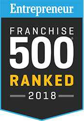 Entrepreneur Franchise 500 2018 badge