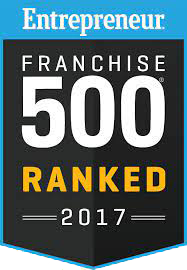 Entrepreneur Franchise 500 badge 2017